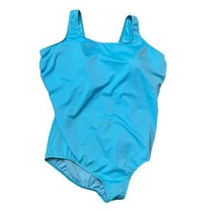 NEW Lands End Swimsuit Women 24W DD‎ Tugless Built in Bra Square Neck One Piece